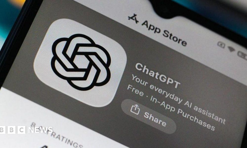 ChatGPT logo on a phone