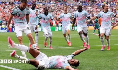 Belgium captain Youri Tielemans is fouled by Lamine Camara