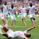 Belgium captain Youri Tielemans is fouled by Lamine Camara
