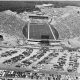 An aerial view of Schaefer Stadium in Foxborough, Massachusetts in 1971, the year it opened.