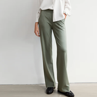 green cozy pants