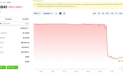 BMEX Price Performance. Source: Coingecko