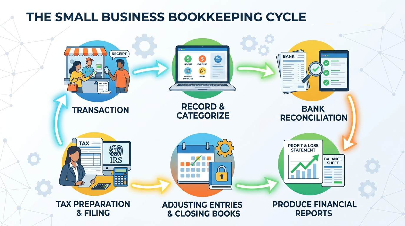 Bookkeeping for Small Business: Step-by-Step Guide(2026)