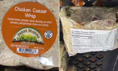USDA issues public health alert for chicken Caesar wraps