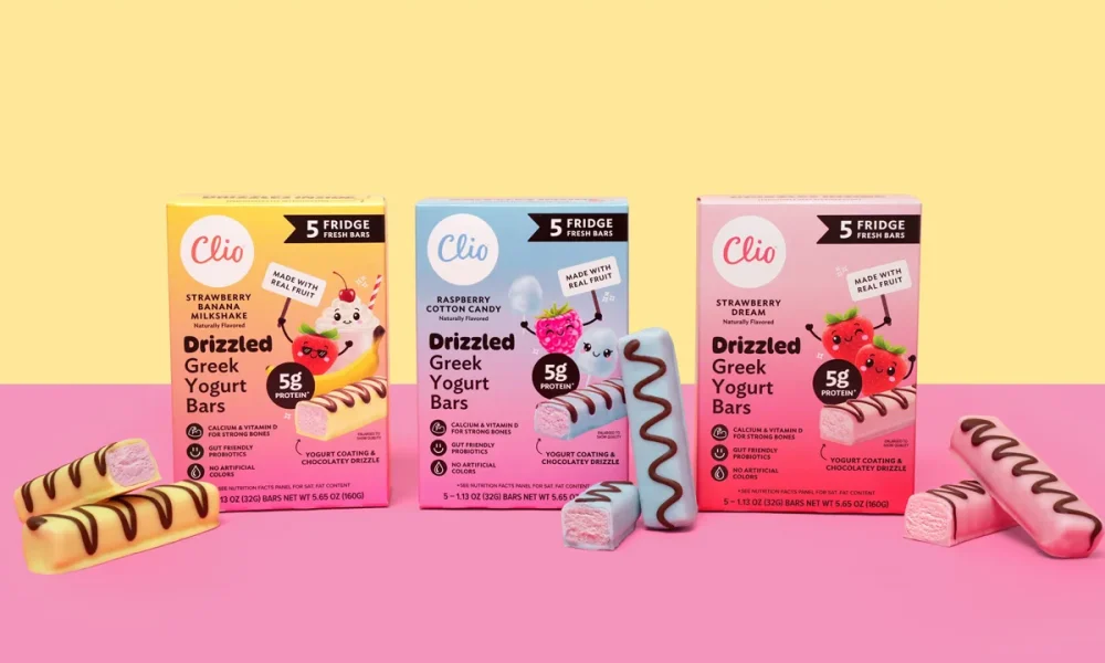 Clio Snacks unveils drizzled bars
