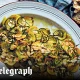 Slow-cooked courgettes with mint, chilli and almonds