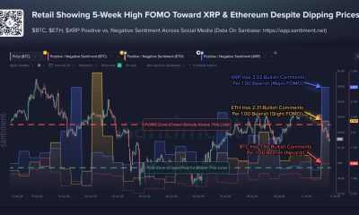 XRP, ETH, and BTC Social Sentiment.