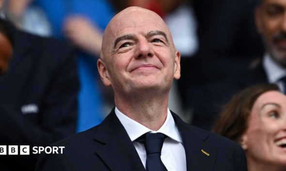 Gianni Infantino watches on during the 2026 World Cup