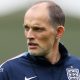Thomas Tuchel, Manager of England, looks on during an England Training Session
