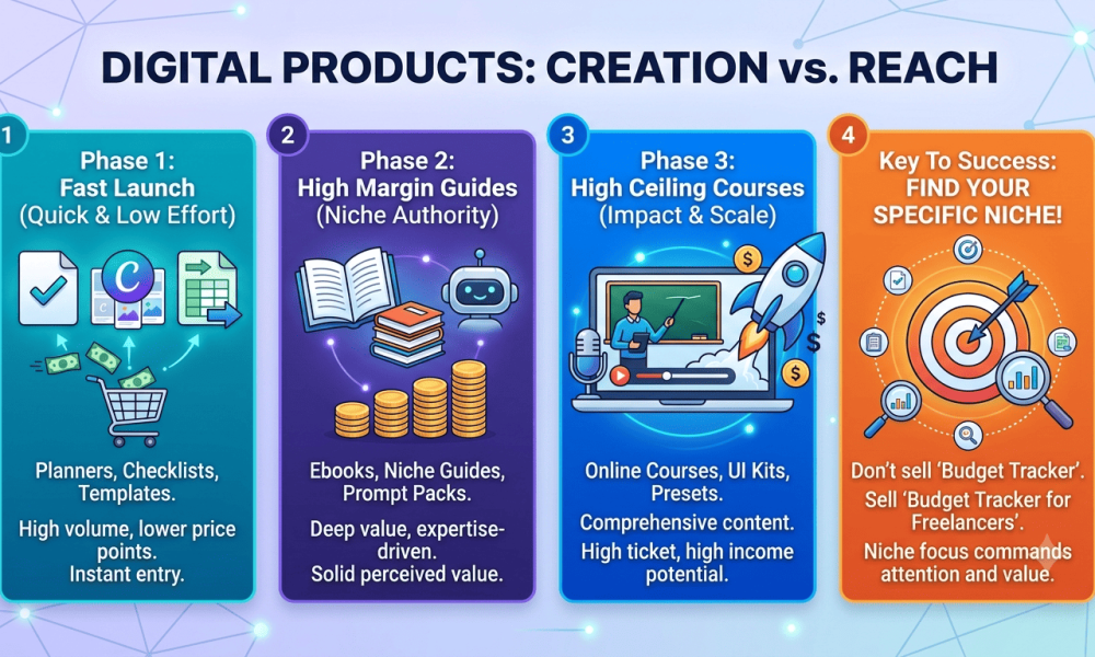 Digital Products to Sell: 20 Ideas Ranked by Real Effort vs. Payoff