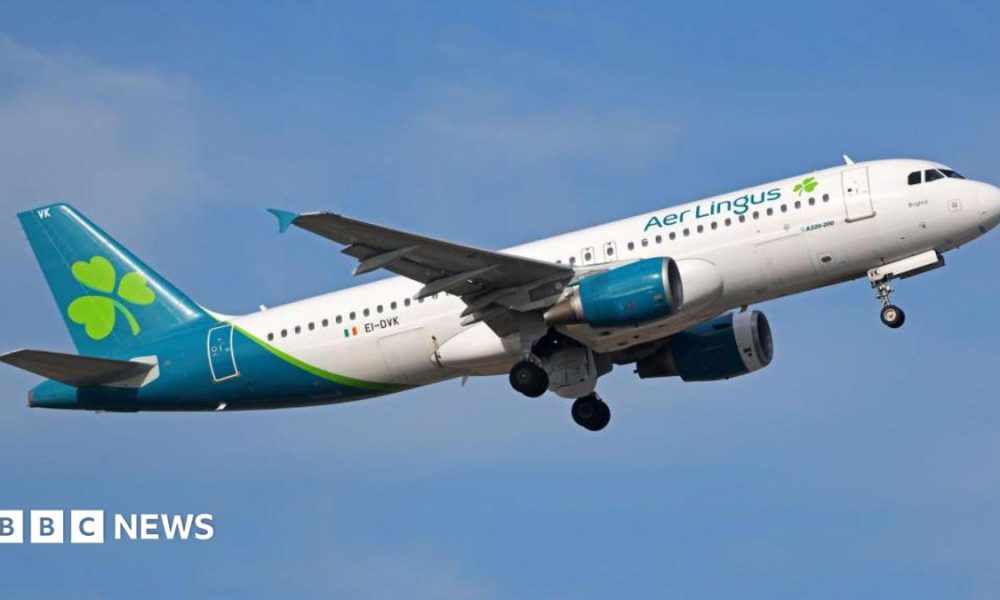 An Airbus A320-214 from Aer Lingus takes off from Barcelona airport in Barcelona, Spain, on January 18, 2025.