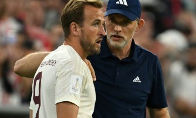 England captain Harry Kane (left) has previously worked with Thomas Tuchel (right)