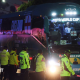 near the England team's hotel before their arrival for their World Cup last-16 game with Mexico in Mexico City