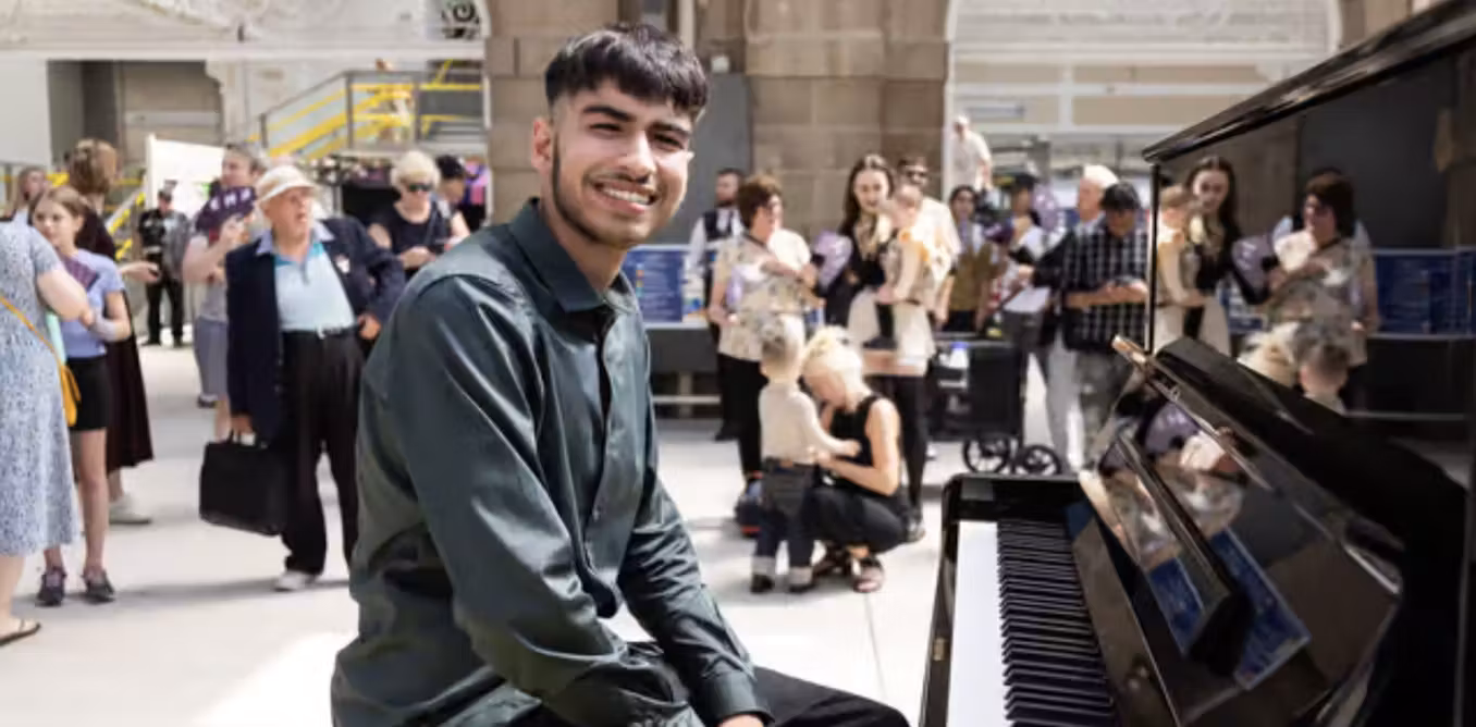 how the viral appeal of pianists in public spaces is not so different from 19th-century music salons