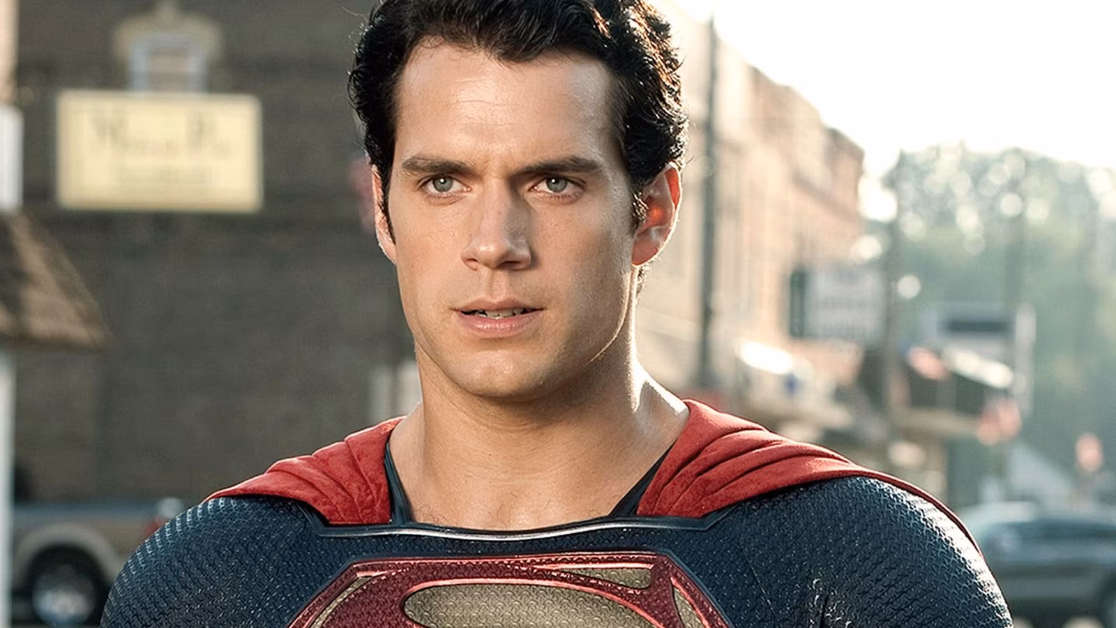 Superman looking firmly ahead in Man of Steel.
