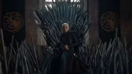 Rhaenyra Targaryen on the Iron Throne in 'House of the Dragon' Season 3.