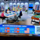 Image from Belgian broadcaster RTBF's coverage of the Norway-Brazil game in which U.S. striker Folarin Balogun was voted player of the match — despite not playing.