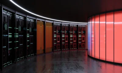 Concept interior of a AI data center or server