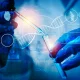 Scientific research innovation with DNA analysis, biotechnology, and genetic engineering in laboratory