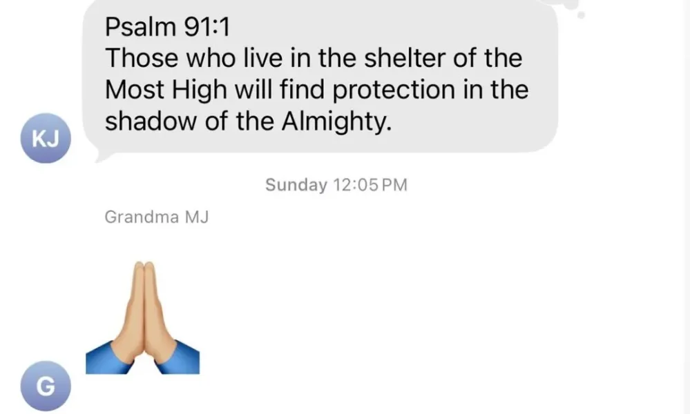 Kim Kardashian Seemingly Shares Her Familys Final Text Messages With Late Grandmother MJ Shannon