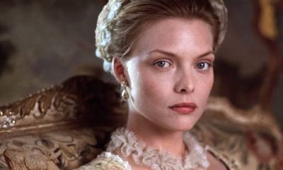 Madame de Tourvel, played by Michelle Pfeiffer, looks ahead in 'Dangerous Liaisons'.