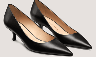 black kitten heel pump 50cm
