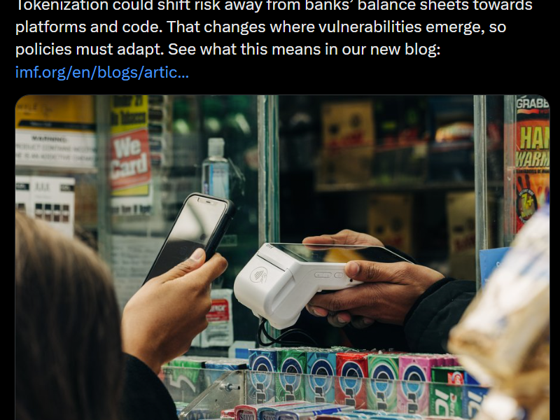 IMF Says Tokenization Could Reshape Global Finance, Warns of New Risks