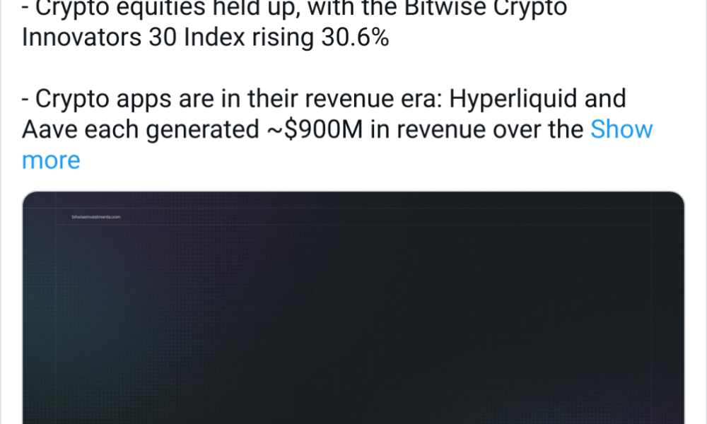 DeFi Holding up Unusually Well in Down Market: Bitwise