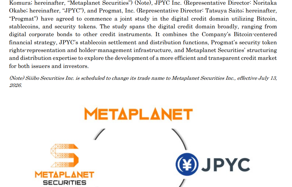Metaplanet Studies Bitcoin-backed Digital Bonds in Japan