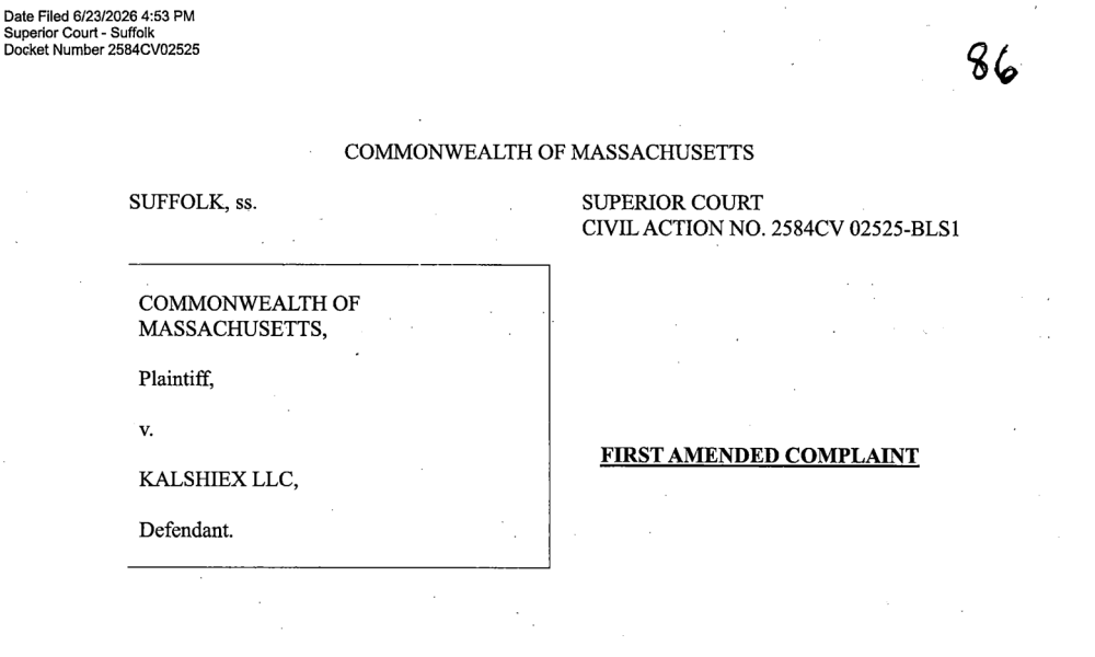 Massachusetts AG Files Amended Lawsuit Against Kalshi over Sports Betting after Court Ruling