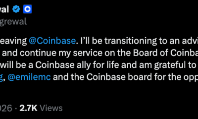 Coinbase Chief Legal Officer to Transition to Advisory Role on July 31
