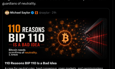 Strategy’s Michael Saylor Pounds Away at “Bad Idea” BIP-110