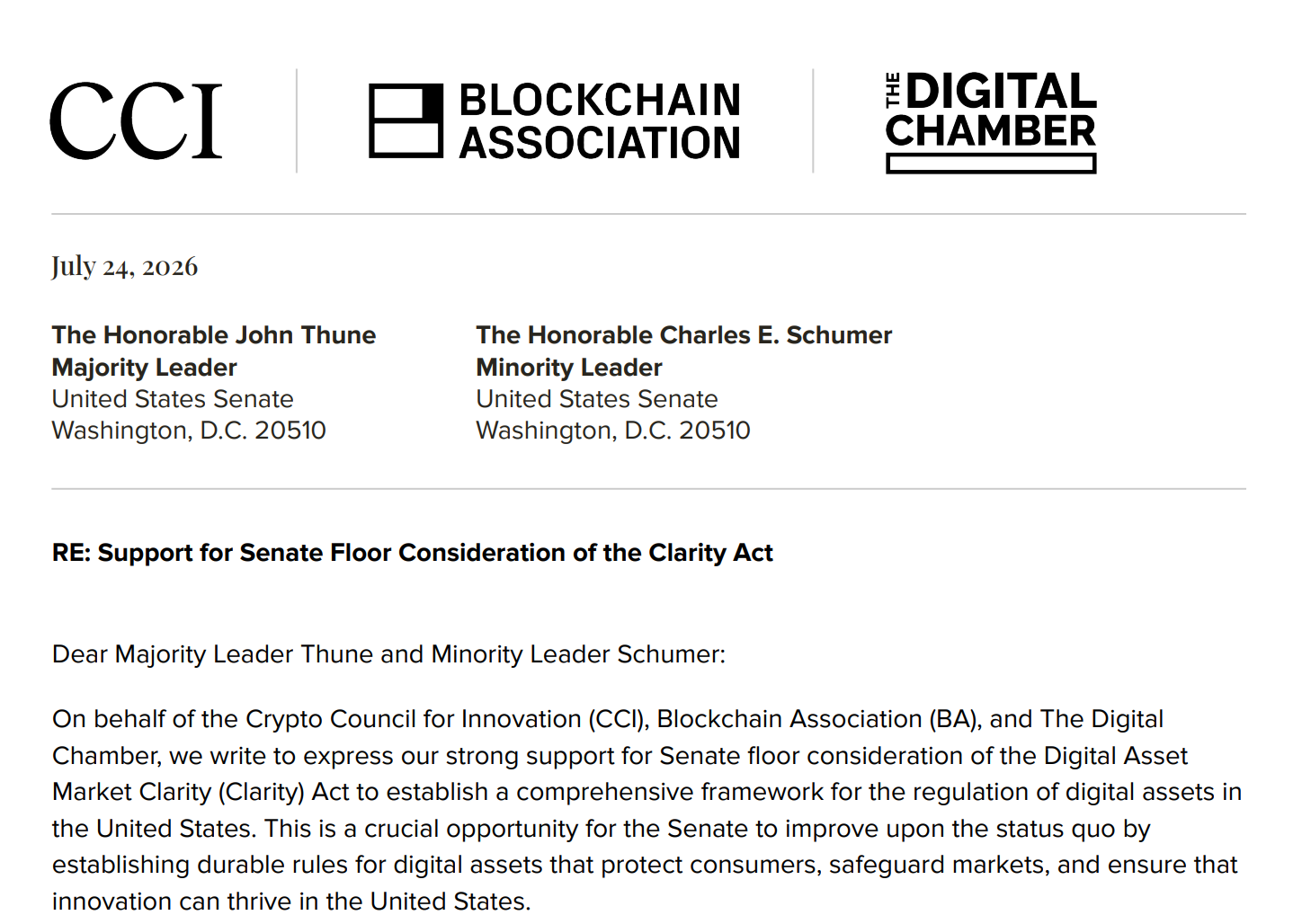 Crypto Advocacy Groups Support CLARITY Passage as Ethics Rules Face Pushback
