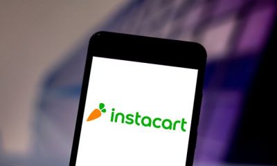 Some Instacart shoppers are claiming that their groceries are being stolen by the company's shoppers during the coronavirus pandemic. In this photo illustration the Instacart logo is seen displayed on a smartphone.
