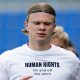 Star forward Erling Braut Haaland and his Norway teammates wore these t-shirts before a World Cup qualifying match
