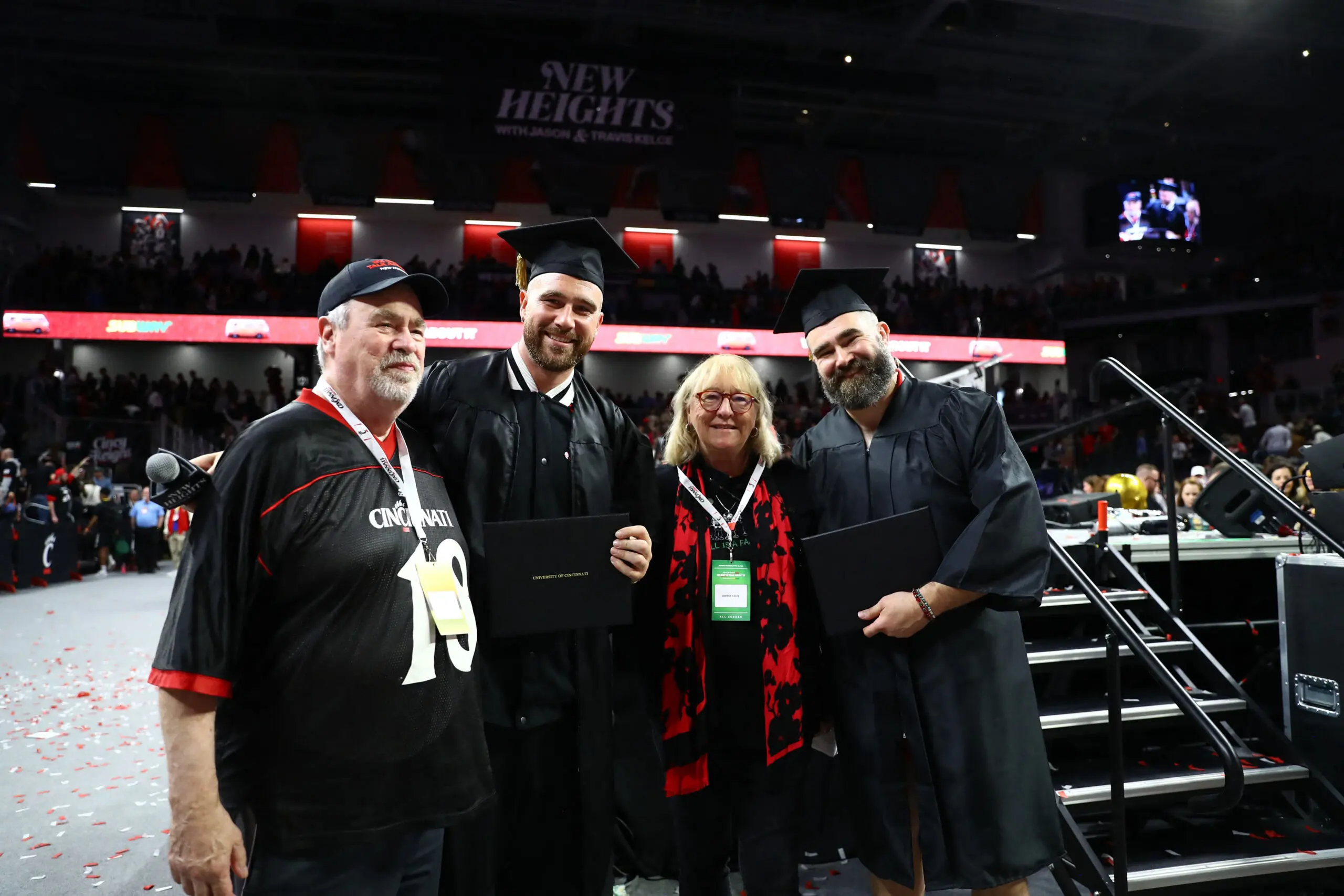 Travis, Jason, and Donna Kelce.