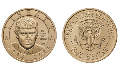 Treasury Unveils New $1 Gold Coin Featuring Trump's Face for