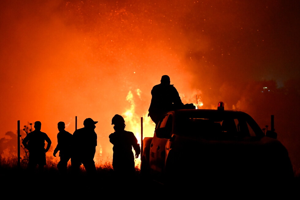 Firefighters battle wildfires in Portugal and Greece