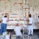 Pompeii archaeologists reconstruct frescoed ceiling of a banquet hall