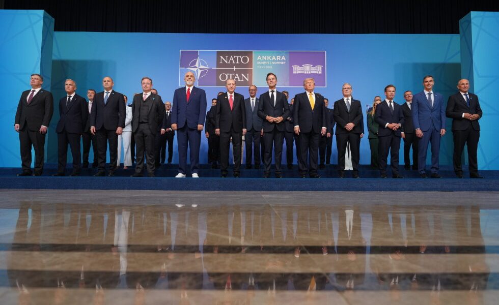 Erdogan surprises NATO summit leaders with custom-engraved revolvers