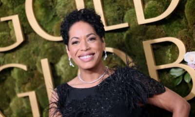 US actress Liza Colon-Zayas, a Golden Globe nominee for her work on 'The Bear,' was one of the first on the red carpet