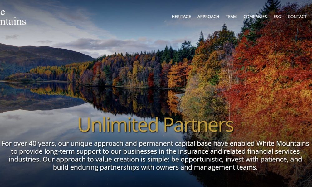 White Mountains Insurance Jumps Over 5% as Its Stock Nears