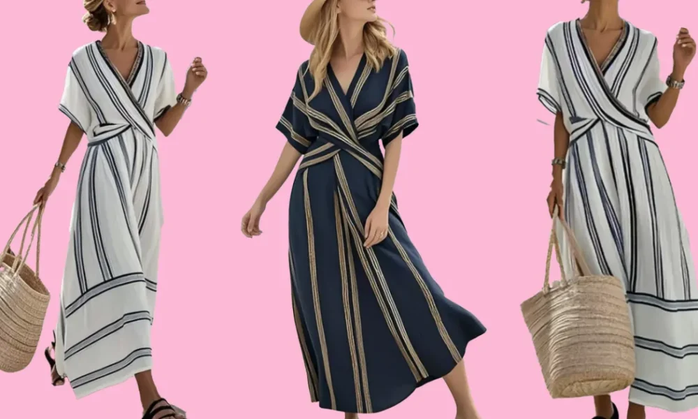 This $27 Wrap Dress Screams 'Rich Mom Vacationing in Greece'