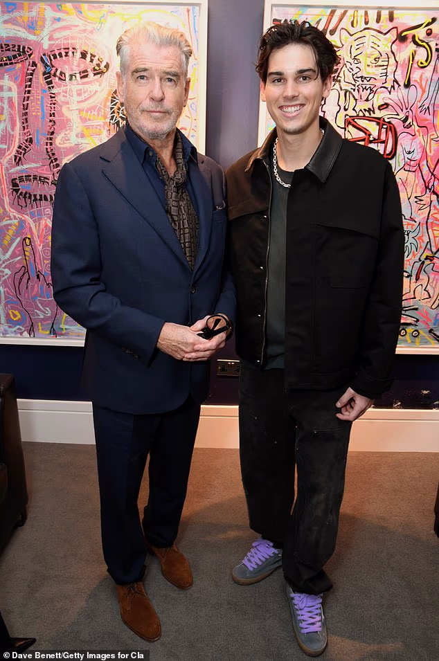Pierce Brosnan and his son Paris have shared their thoughts on the nepo-baby commentary after his son followed in his acting footsteps (pictured together in February 2026)