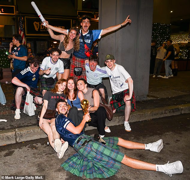 Scottish football fans made their mark on American singles as they partied in Boston during this year's World Cup