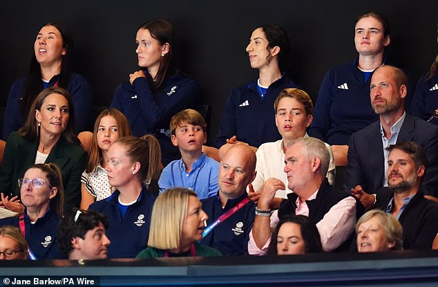 Prince Louis, eight, delighted royal fans in a rare public appearance as he watched the games alongside his siblings