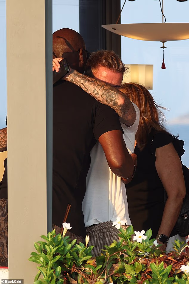 David Beckham's 5ft11" frame was dwarfed by 6ft6" Michael Jordan as they enjoyed yet another outing in the South of France on Saturday