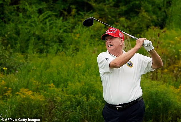 Donald Trump has added two more trophies to his collection after winning both the club and senior championships at his golf course in New Jersey this weekend
