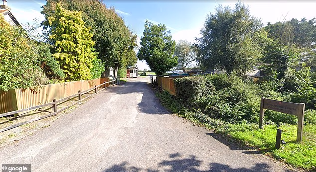 A three-year-old boy was involved in a collision with a van at Red House Farm in Earnley, Sussex (pictured), on Saturday night. He has been rushed to hospital with serious injuries