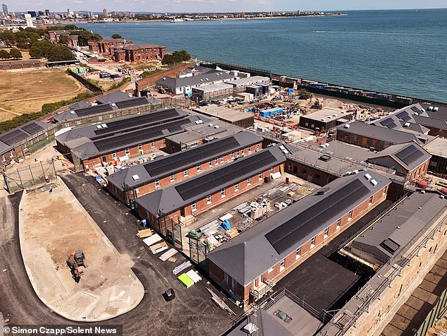 Haslar Immigration Detention Centre in Gosport, Hampshire closed a decade ago but is set to be reopened and enlarged to house 600 illegal migrants over three storeys